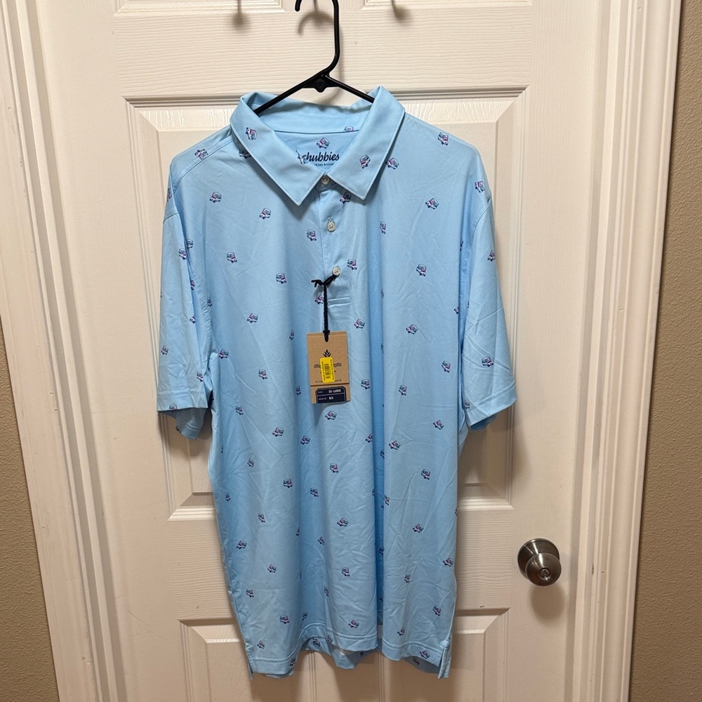 Chubbies Sky Blue Polo Shirt